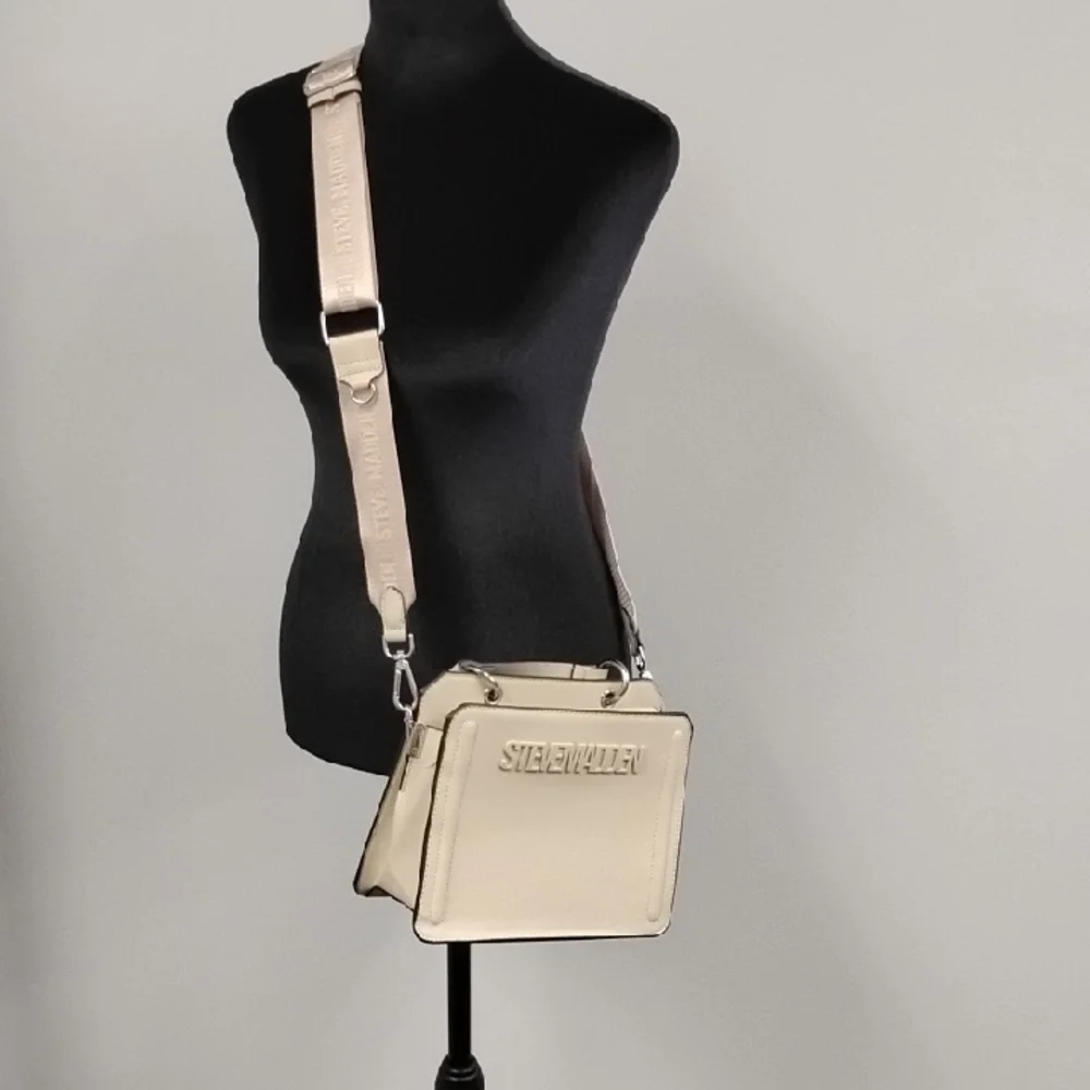 Steve Madden Vanilla Faux Leather Convertible Crossbody Bag - Picture 1 of 13